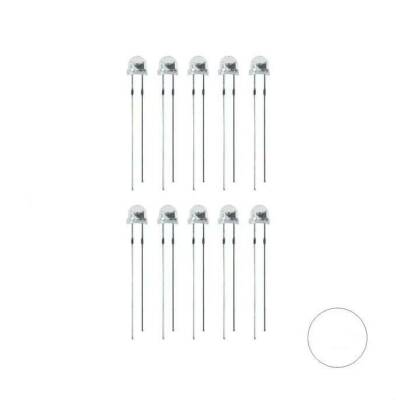 4.8mm Beyaz Mantar Led Paketi - 10 Adet - 1
