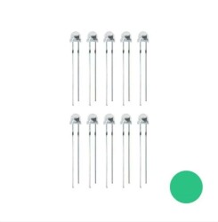 4.8mm Green Mushroom LED Package - 10 Pcs