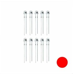 4.8mm Red Mushroom LED Package - 10 Pcs