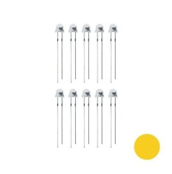 4.8mm Yellow Mushroom LED Package - 10 Pcs