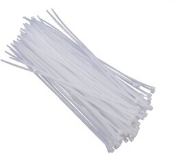 4.8mmx200mm Cable Tie White - 100 Pieces