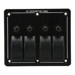 4'lü ON-OFF Kırmızı Işıklı Anahtar Switch Panel - Aşırı Akım Korumalı - 1