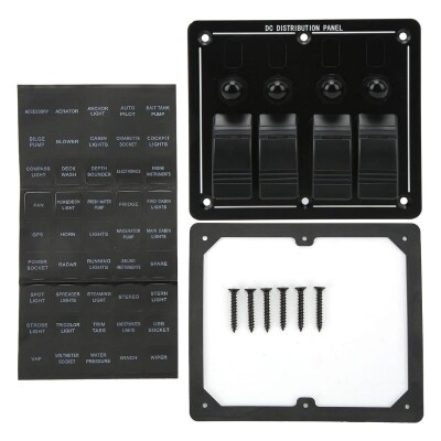 4'lü ON-OFF Kırmızı Işıklı Anahtar Switch Panel - Aşırı Akım Korumalı - 3
