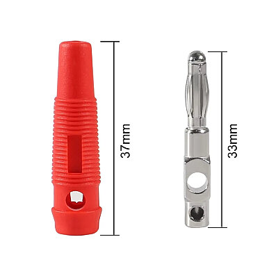 4mm 32A Erkek Banana Konnektör - Kırmızı - 3
