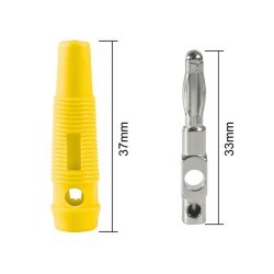 4mm 32A Erkek Banana Konnektör - Sarı - 3