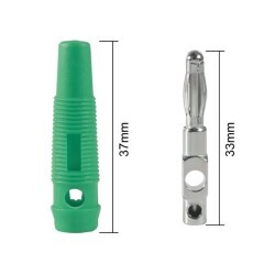 4mm 32A Erkek Banana Konnektör - Yeşil - 3
