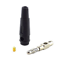 4mm 32A Male Banana Connector - Black - 2