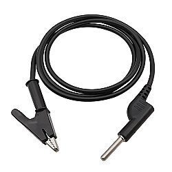 4mm Banana to Crocodile Clip Converter Test Cable 15A - Black