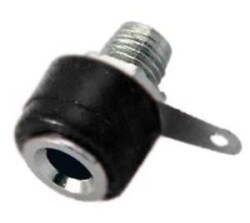 4mm Born Jack - Banana Black Short Female Socket with Screw