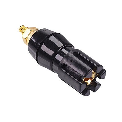 4mm Female Banana Connector - Black - 1