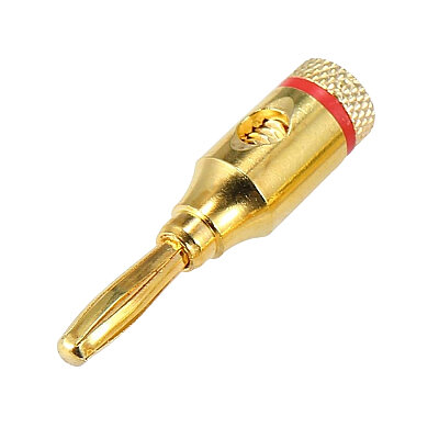4mm Metal Erkek Banana Konnektör - Kırmızı - 1