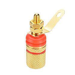4mm Metal Female Banana Connector - Red - 2