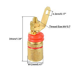 4mm Metal Female Banana Connector - Red - 3