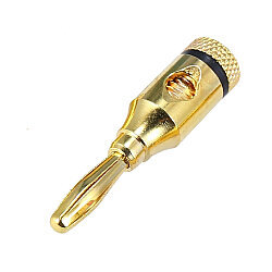 4mm Metal Male Banana Connector - Black