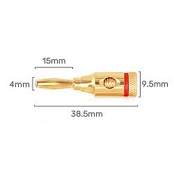 4mm Metal Male Banana Connector - Black - 3