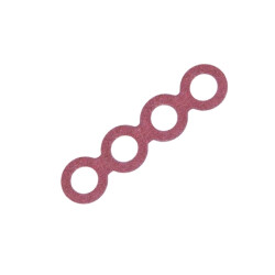 4S 18650 Battery Insulation Seal Red Perforated - 5 Pieces