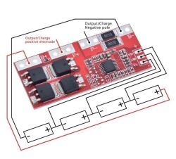 4S LiPo & Lion & 18650 30A BMS Battery Protector Balance Circuit - 3