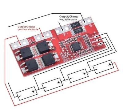 4S LiPo & Lion & 18650 30A BMS Battery Protector Balance Circuit - 3