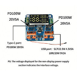 4S PD 100W Lithium Battery Charge/Discharge Module - 3