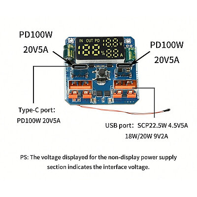 4S PD 100W Lithium Battery Charge/Discharge Module - 3