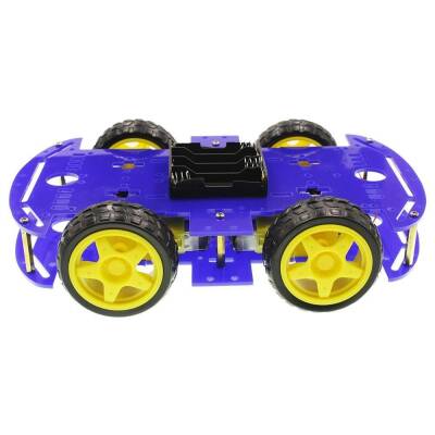 4WD Mavi Şase Tekerlekli Araba Kiti - 1