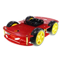 4WD Red Chassis Wheel Car Kit