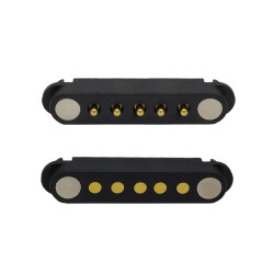 5-Pin 2.54mm Pogo Pin Manyetik Konnektör Takımı