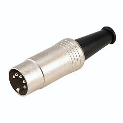 5 Pin Male Metal Midi DIN Connector