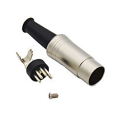 5 Pin Male Metal Midi DIN Connector - 2