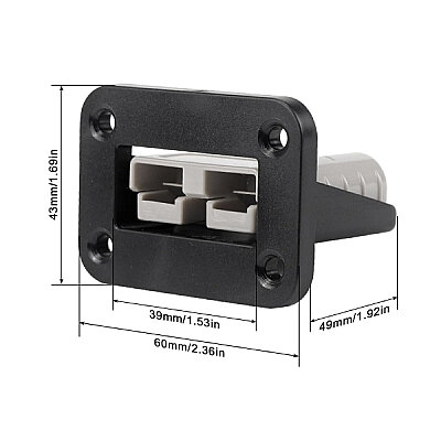 50A Anderson Socket Panel Mounting Bracket - 3