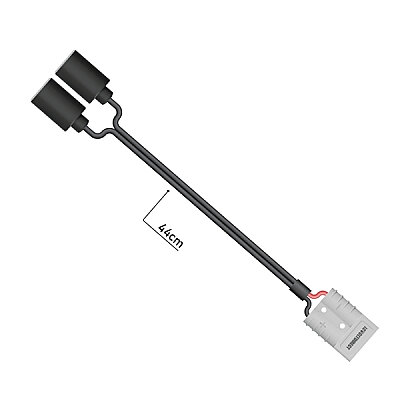 50A Grey Anderson Socket - Double Female Cigarette Lighter Socket Converter Cable - 50cm - 3