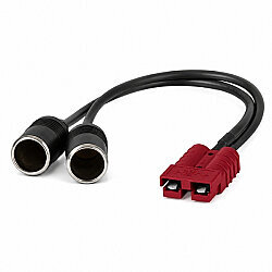 50A Kırmızı Anderson Soketi - Çift Dişi Çakmak Soketi Dönüştürücü Kablo - 50cm