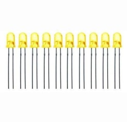 5mm 2V Sarı Led Paketi - 10 Adet