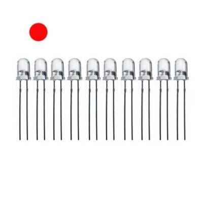 5mm Şeffaf Kırmızı Led Paketi - 10 Adet - 1