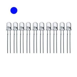 5mm Transparent Blue Led Package - 10 Pcs