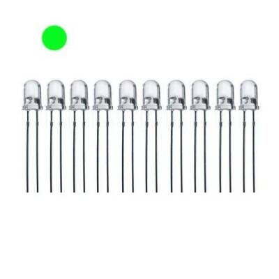 5mm Transparent Green Led Package - 10 Pcs - 1