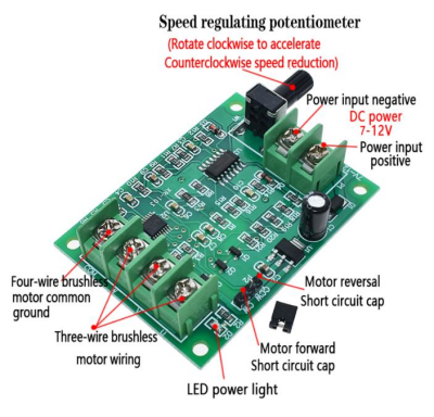 Brushless Fırçasız Motor Sürücüsü 7V-12V - 3