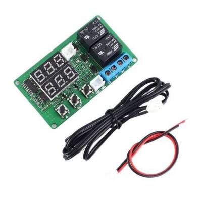 5V 2 Kanal Röle Çıkışlı Dijital Termostat - Kırmızı/Mavi - 2