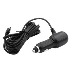 5V 2.4A Dual USB Car Cigarette Lighter Charger 90C with Mini USB Output - 3.5m Cable - 1