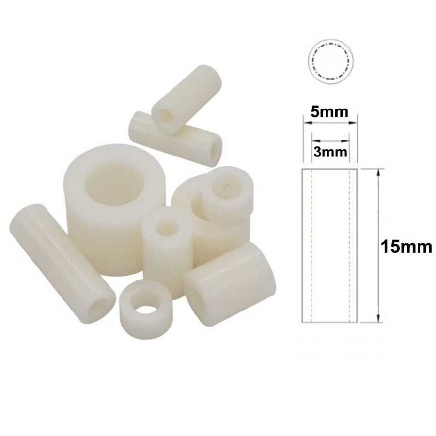 5x15mm Led Distans (Standoff) - Beyaz