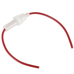 5x20 Kablolu Sigorta Yuvası - Beyaz