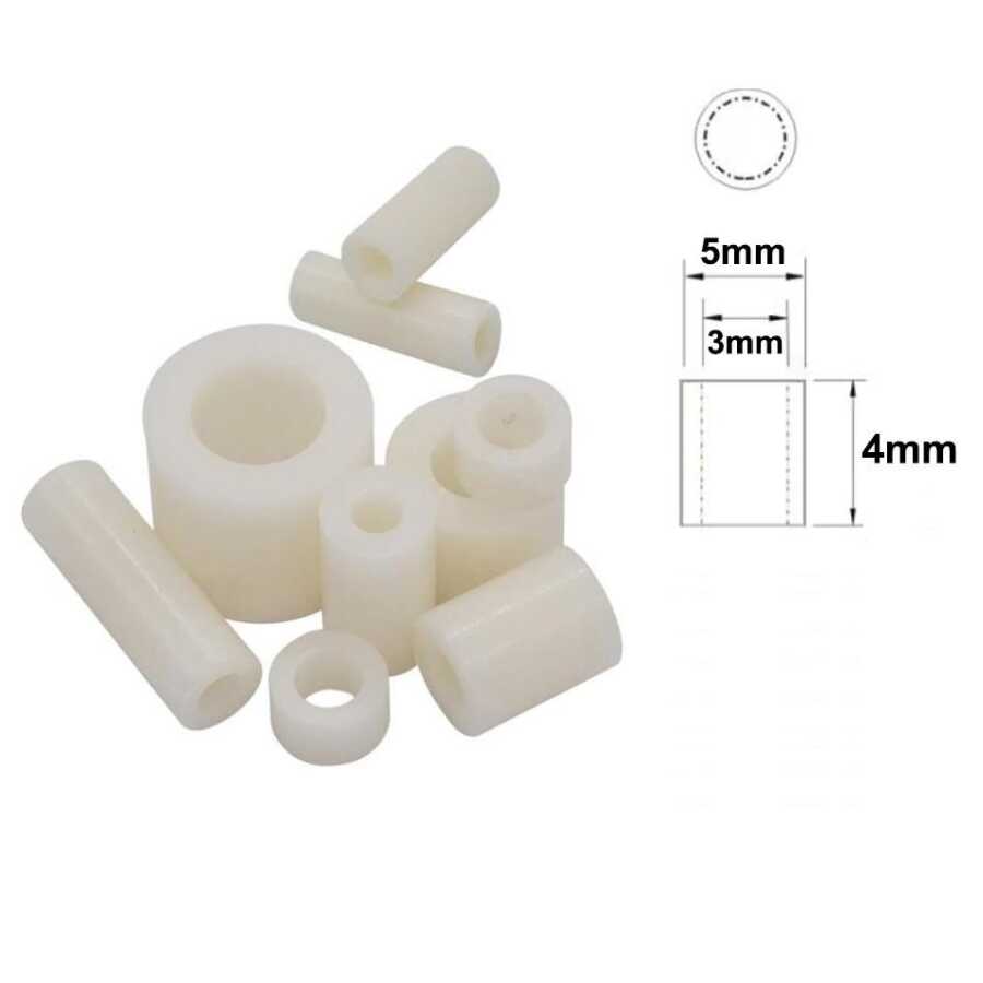 5x4mm Led Distans (Standoff) - Beyaz