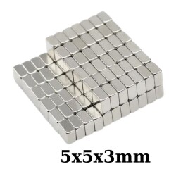 5x5x3mm Neodyum Güçlü Mıknatıs - Neodim Magnet