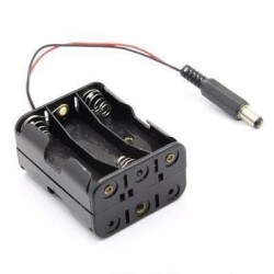 6 AA Battery Holders - Double Sided and Jack Output