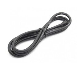 6 AWG Silikon Kablo Siyah - 1 Metre