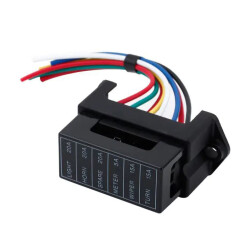 6 Channel Auto Blade Fuse Box - Wired