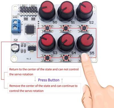 6 Kanal Potansiyometreli Servo Motor Kontrol Kartı - 2