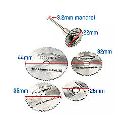 6 Parça Mini Daire Testere Bıçağı 22-44mm - 2