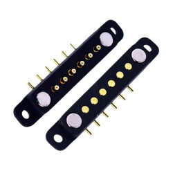 6-Pin 2.54mm 90C Pogo Pin Magnetic Connector Set - With Ear