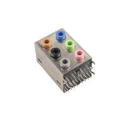 6 Port Female Audio Jack Input - PCB Type